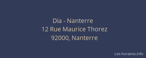 Dia - Nanterre