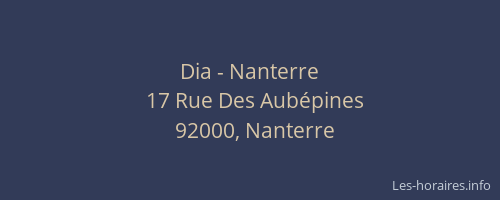 Dia - Nanterre
