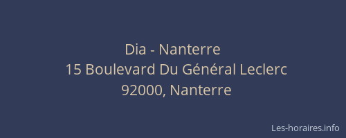 Dia - Nanterre