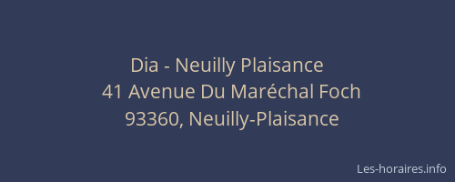 Dia - Neuilly Plaisance