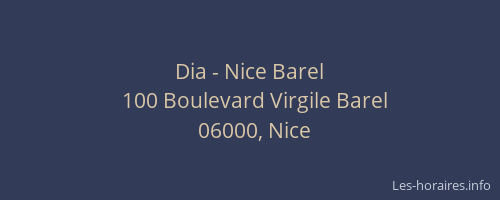 Dia - Nice Barel