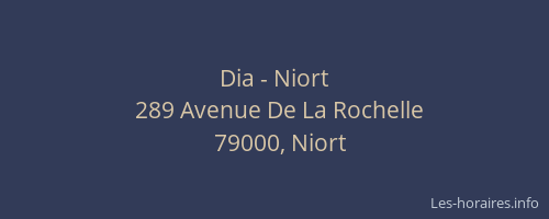 Dia - Niort