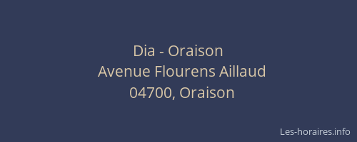 Dia - Oraison