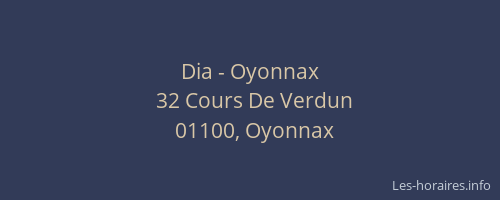 Dia - Oyonnax