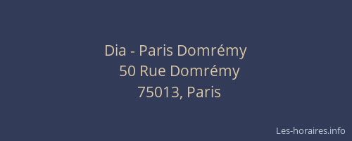 Dia - Paris Domrémy