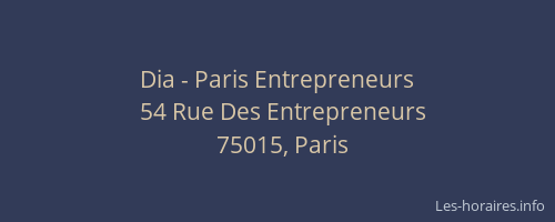Dia - Paris Entrepreneurs