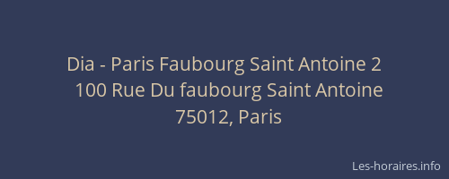 Dia - Paris Faubourg Saint Antoine 2