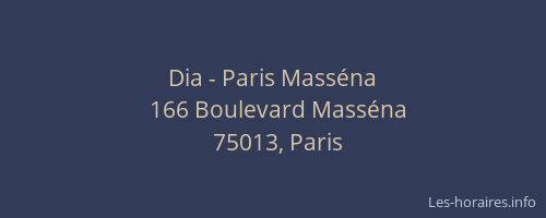 Dia - Paris Masséna