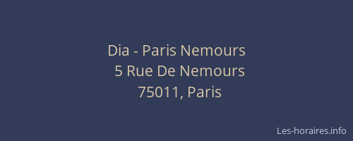 Dia - Paris Nemours