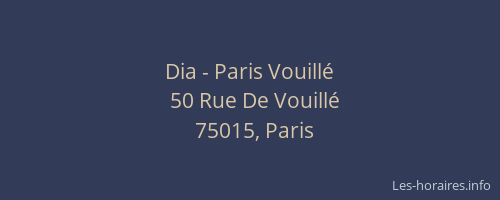 Dia - Paris Vouillé
