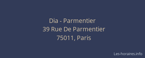 Dia - Parmentier