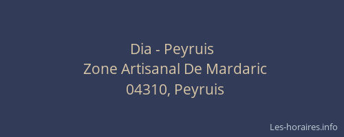 Dia - Peyruis