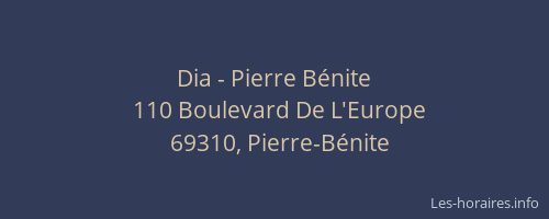 Dia - Pierre Bénite