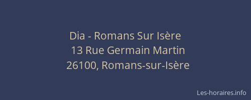 Dia - Romans Sur Isère