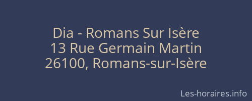 Dia - Romans Sur Isère