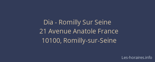 Dia - Romilly Sur Seine
