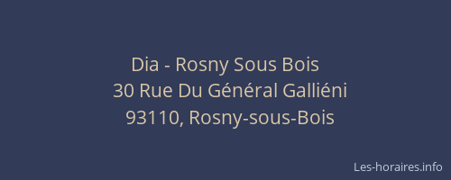 Dia - Rosny Sous Bois