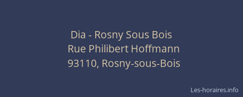 Dia - Rosny Sous Bois