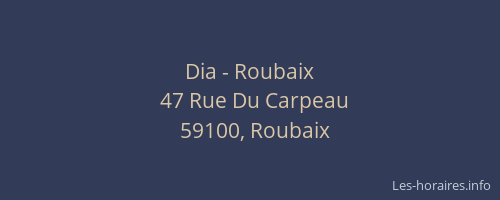 Dia - Roubaix