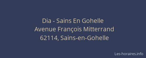Dia - Sains En Gohelle