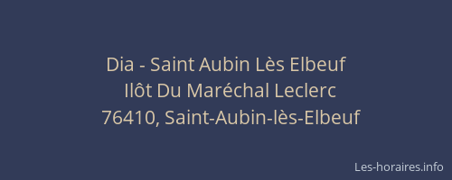 Dia - Saint Aubin Lès Elbeuf