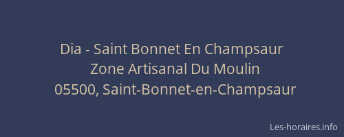 Dia - Saint Bonnet En Champsaur