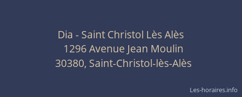 Dia - Saint Christol Lès Alès