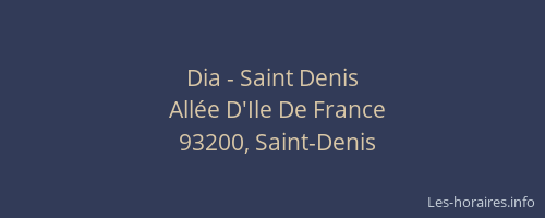 Dia - Saint Denis