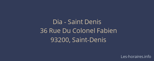 Dia - Saint Denis