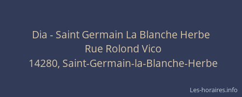 Dia - Saint Germain La Blanche Herbe
