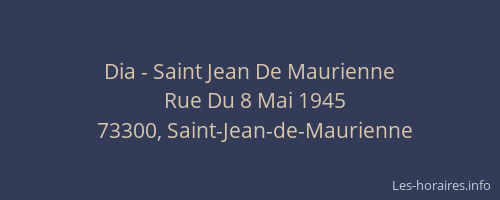 Dia - Saint Jean De Maurienne
