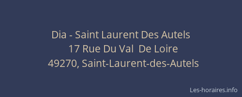 Dia - Saint Laurent Des Autels