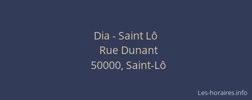 Dia - Saint Lô