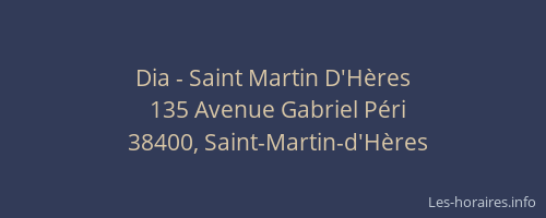 Dia - Saint Martin D'Hères