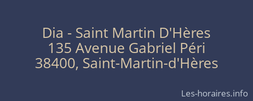 Dia - Saint Martin D'Hères