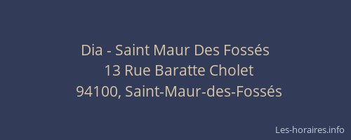 Dia - Saint Maur Des Foss&eacute;s