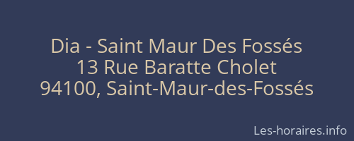 Dia - Saint Maur Des Fossés