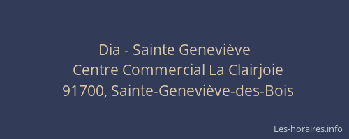 Dia - Sainte Geneviève