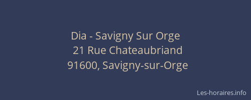 Dia - Savigny Sur Orge