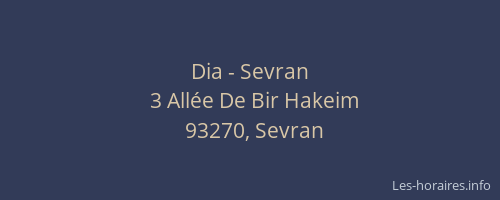 Dia - Sevran