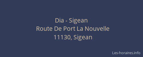 Dia - Sigean