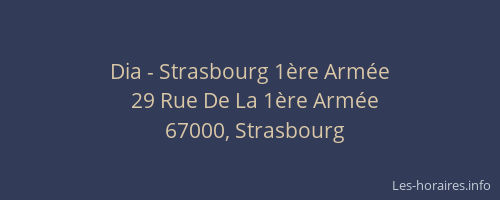 Dia - Strasbourg 1ère Armée