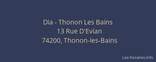 Dia - Thonon Les Bains