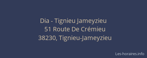 Dia - Tignieu Jameyzieu