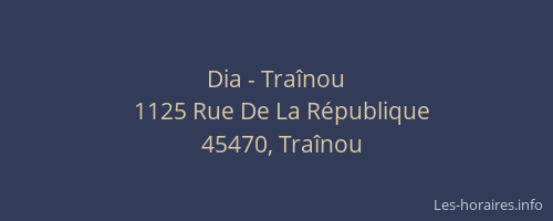 Dia - Tra&icirc;nou