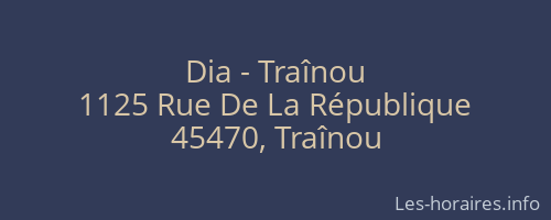 Dia - Traînou