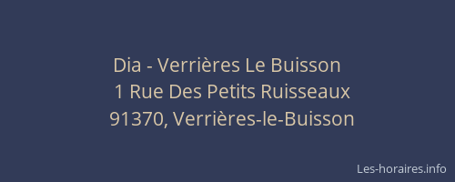 Dia - Verrières Le Buisson