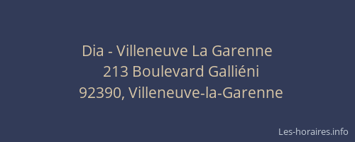 Dia - Villeneuve La Garenne