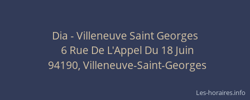 Dia - Villeneuve Saint Georges