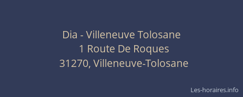 Dia - Villeneuve Tolosane